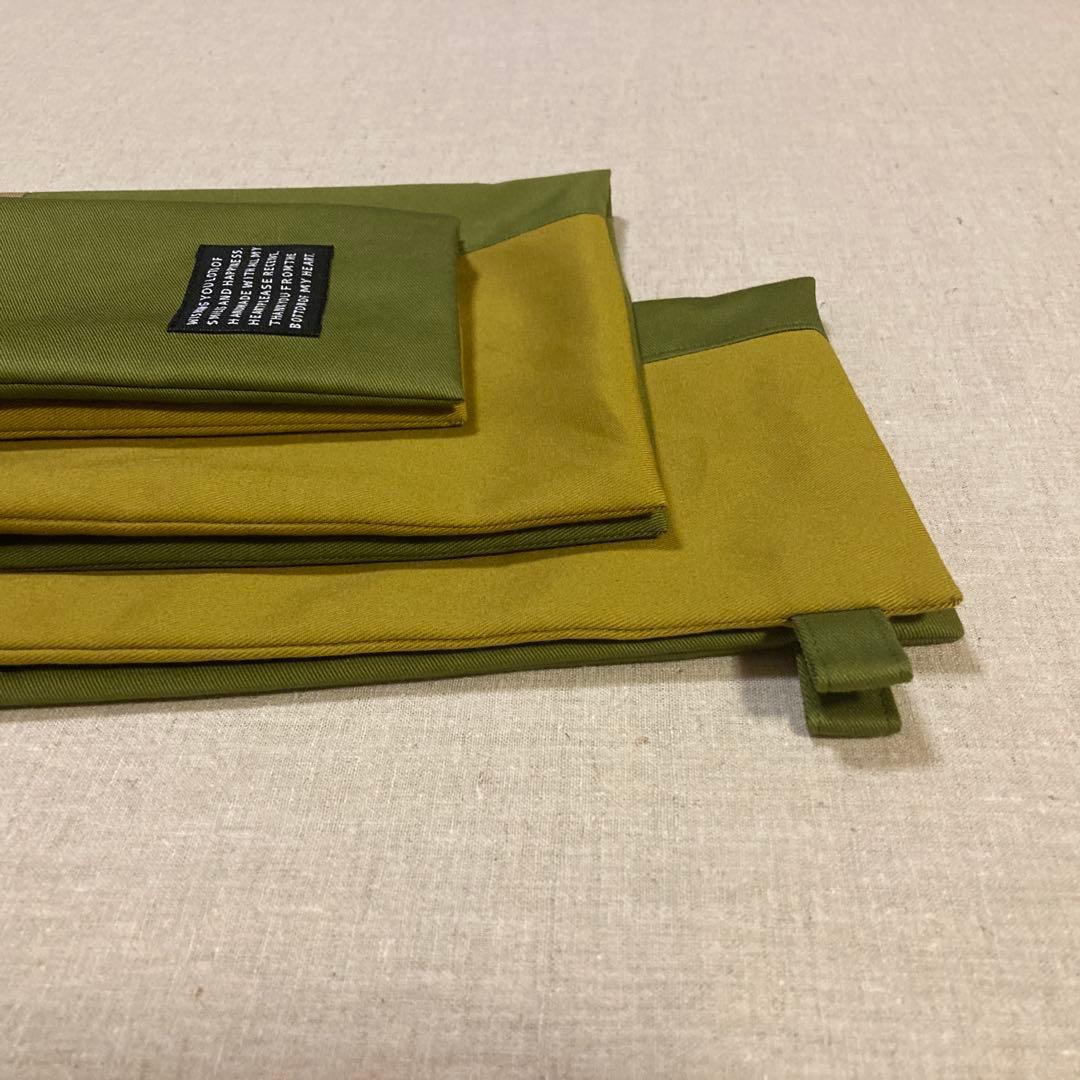 入園入学５点セット　マスタード　モスグリーン　ネームタグ付き　男の子　匿名配送