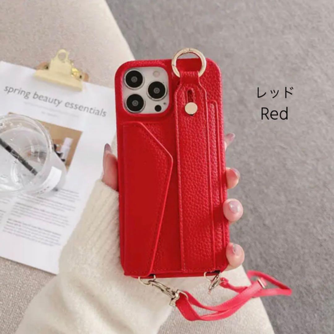 カードポケット＆ショルダー付き♡名入れ可能iPhone＆Galaxyケース