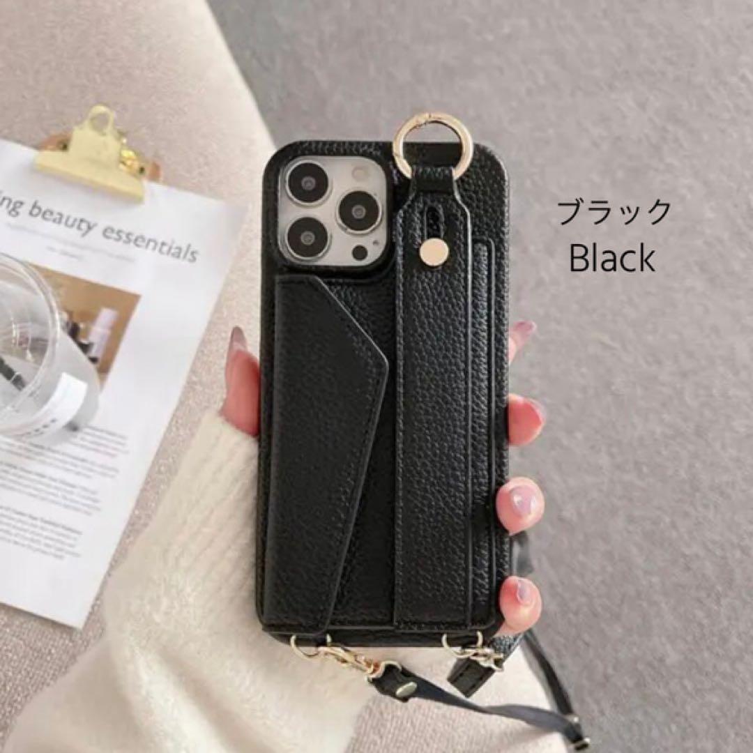 カードポケット＆ショルダー付き♡名入れ可能iPhone＆Galaxyケース