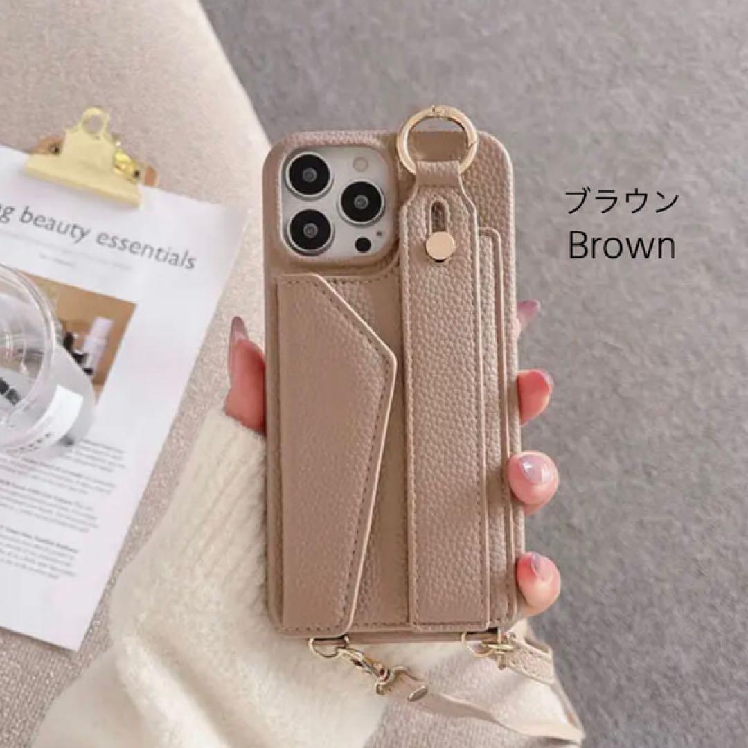 カードポケット＆ショルダー付き♡名入れ可能iPhone＆Galaxyケース