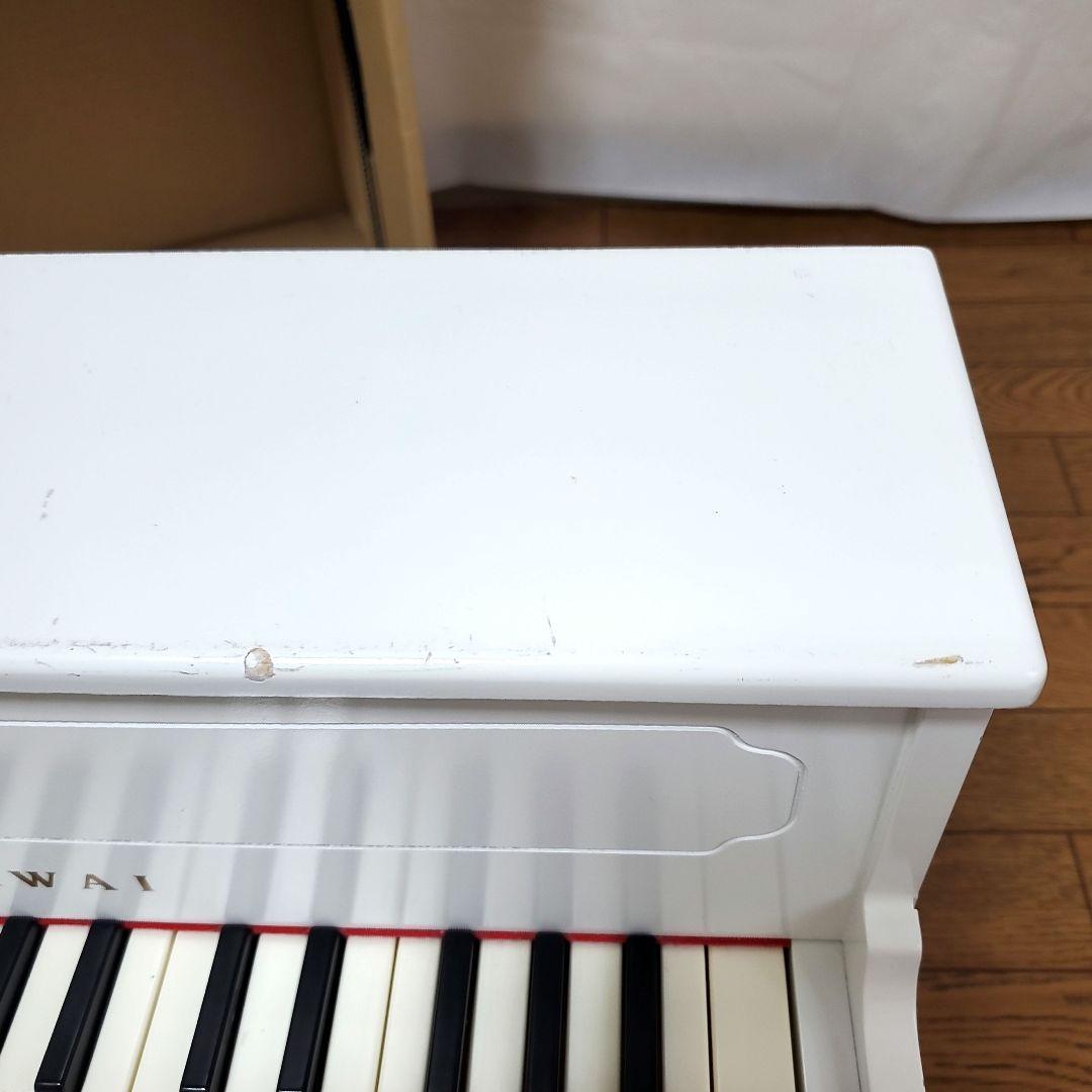 【箱・説明書付き】カワイ　アップライトピアノ　ミニピアノ　ホワイト