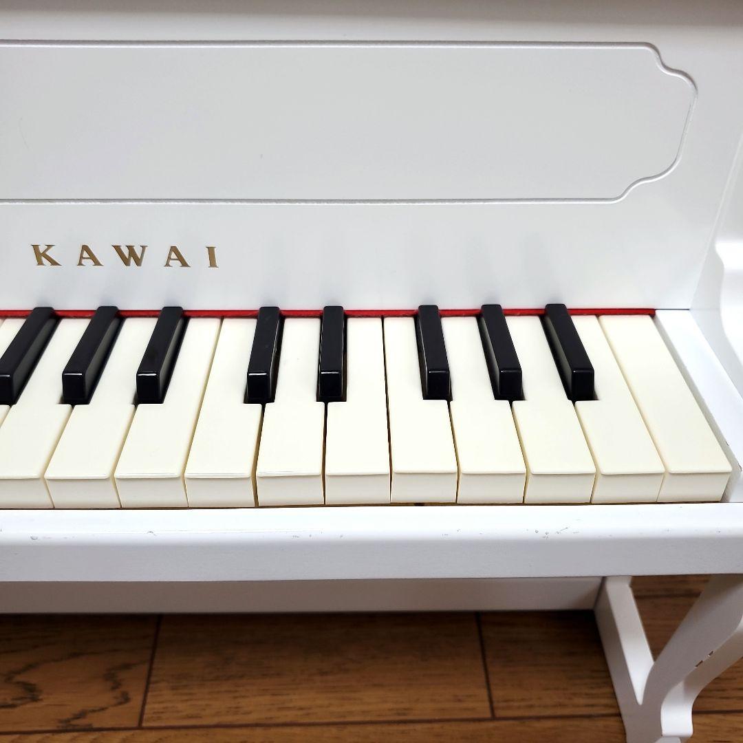 【箱・説明書付き】カワイ　アップライトピアノ　ミニピアノ　ホワイト