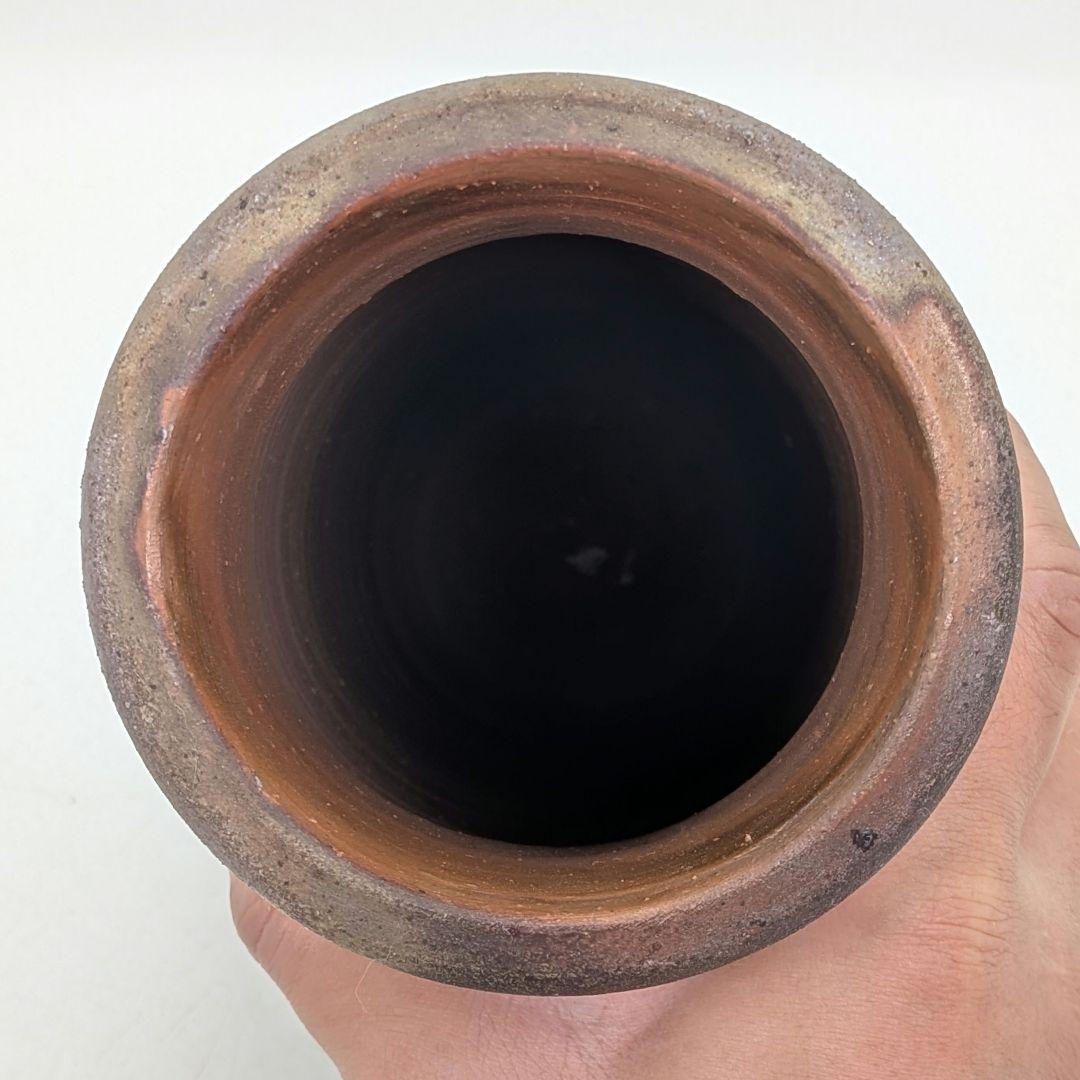 人間国宝 藤原雄 備前焼 擂座花生 用心箱 花入 花器 フラワーベース 花瓶