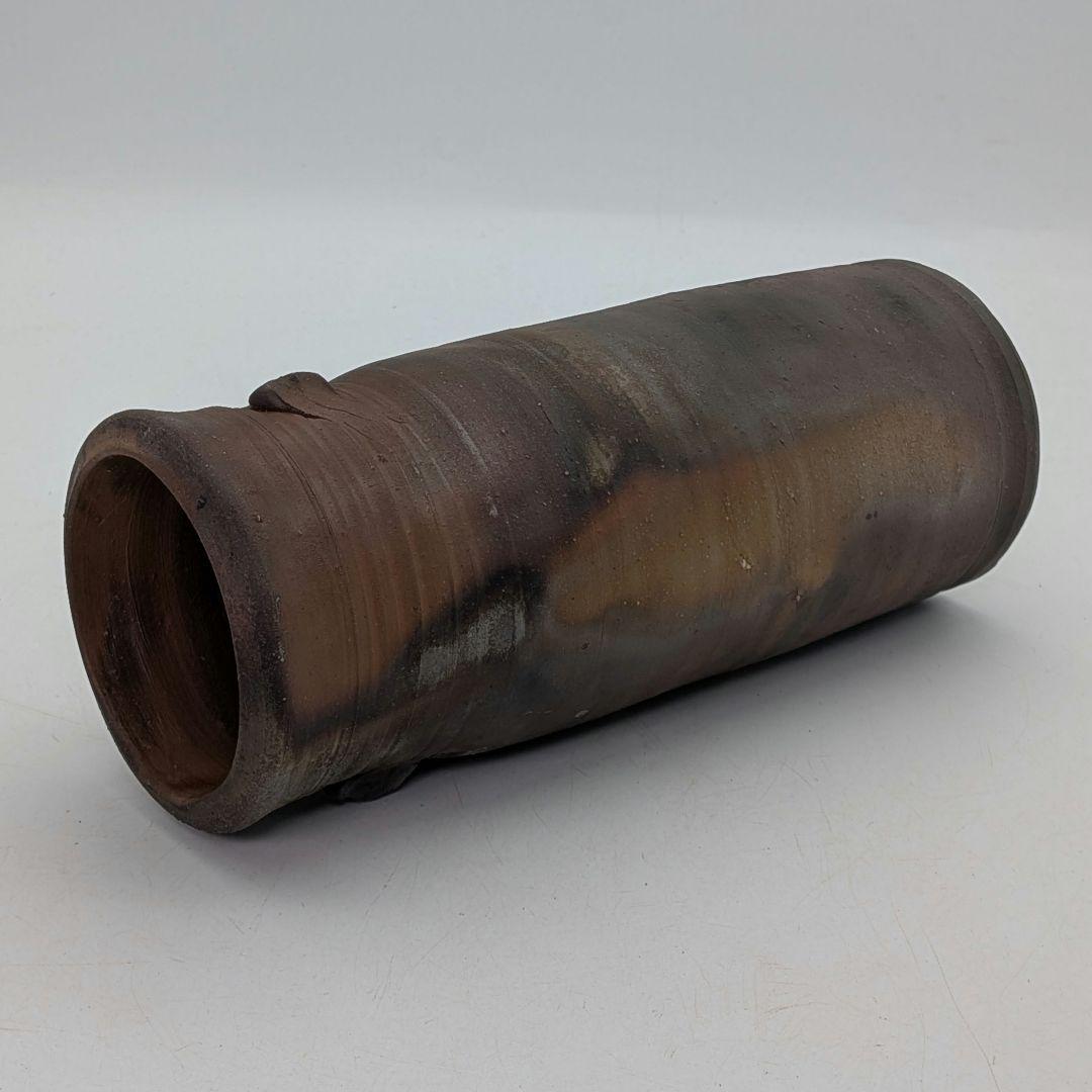 人間国宝 藤原雄 備前焼 擂座花生 用心箱 花入 花器 フラワーベース 花瓶