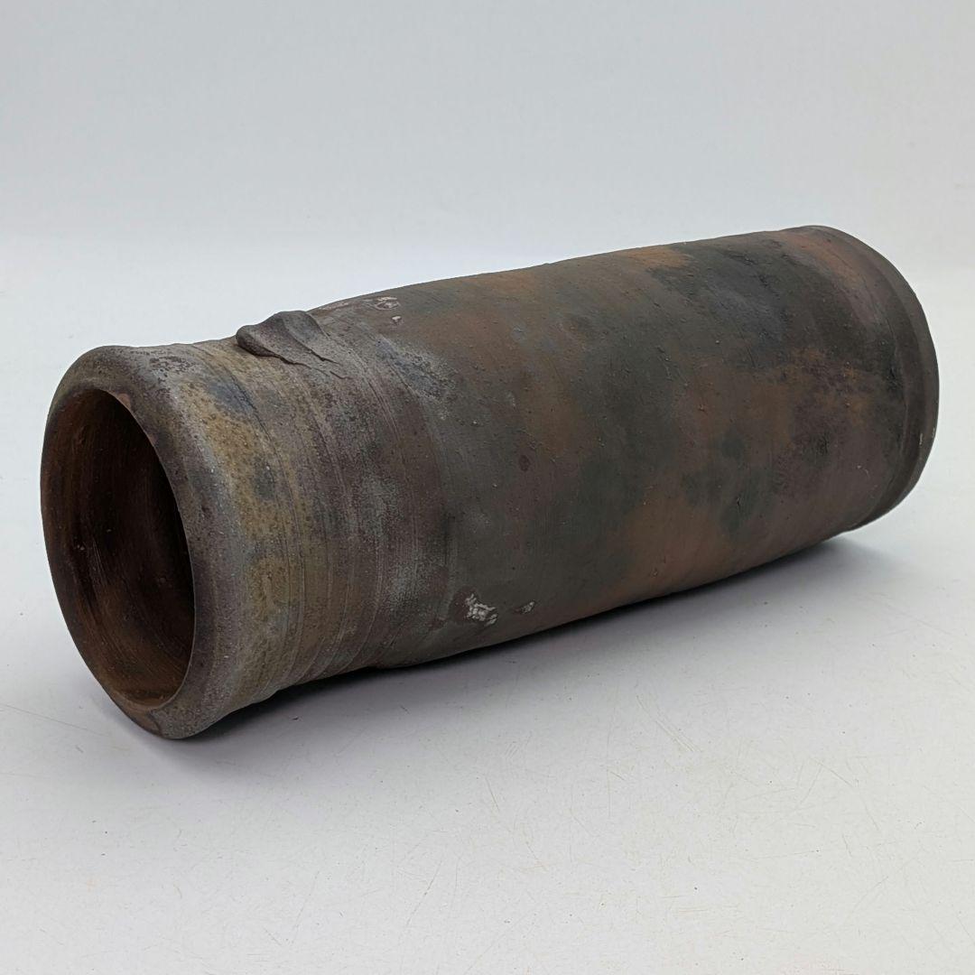 人間国宝 藤原雄 備前焼 擂座花生 用心箱 花入 花器 フラワーベース 花瓶