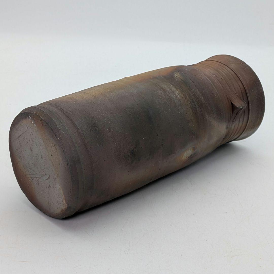 人間国宝 藤原雄 備前焼 擂座花生 用心箱 花入 花器 フラワーベース 花瓶