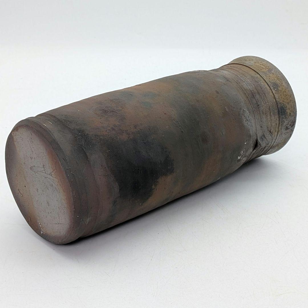 人間国宝 藤原雄 備前焼 擂座花生 用心箱 花入 花器 フラワーベース 花瓶