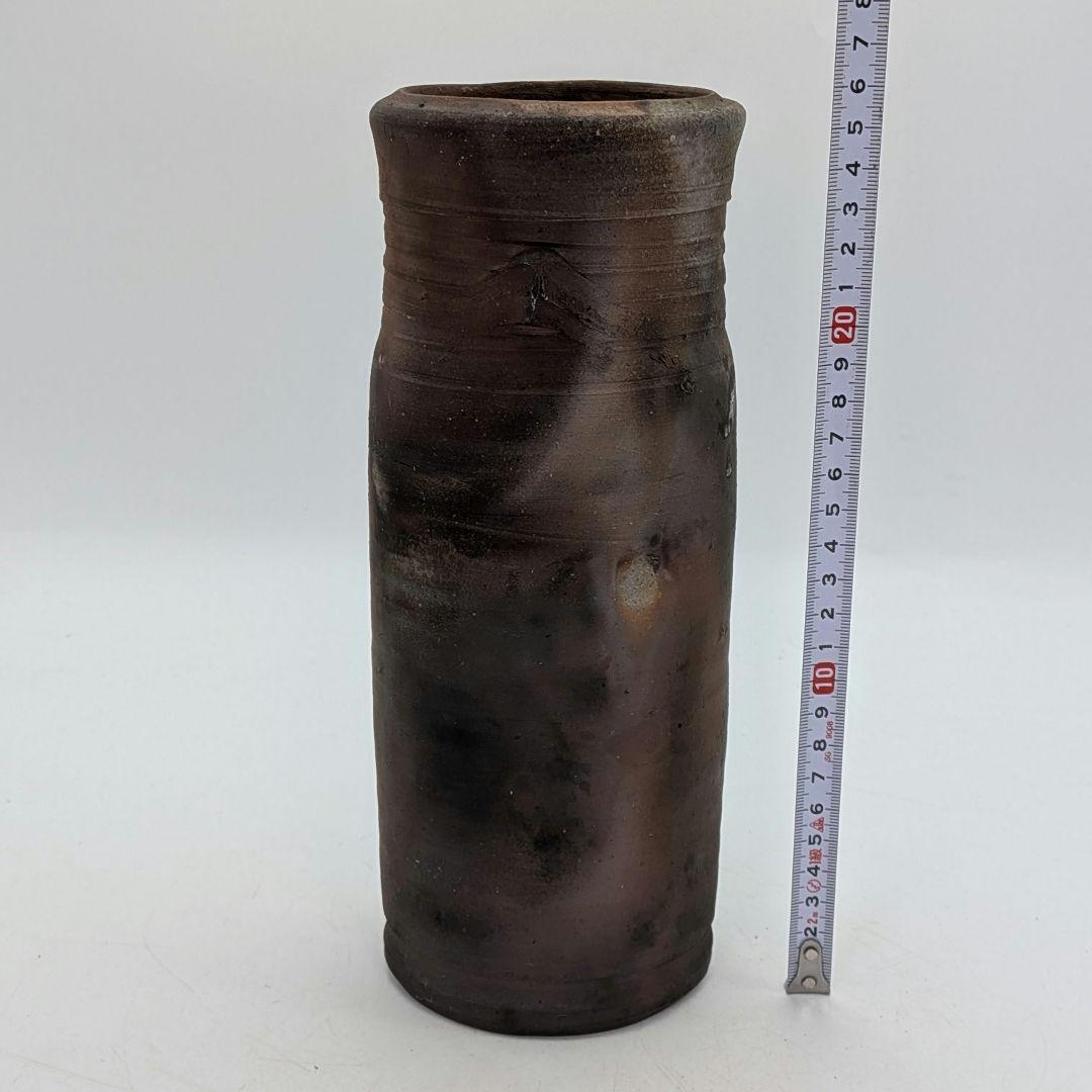 人間国宝 藤原雄 備前焼 擂座花生 用心箱 花入 花器 フラワーベース 花瓶