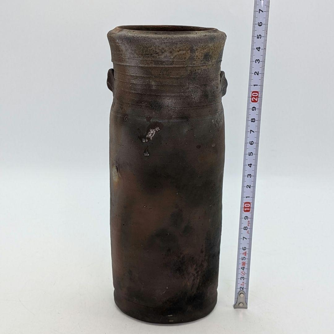 人間国宝 藤原雄 備前焼 擂座花生 用心箱 花入 花器 フラワーベース 花瓶