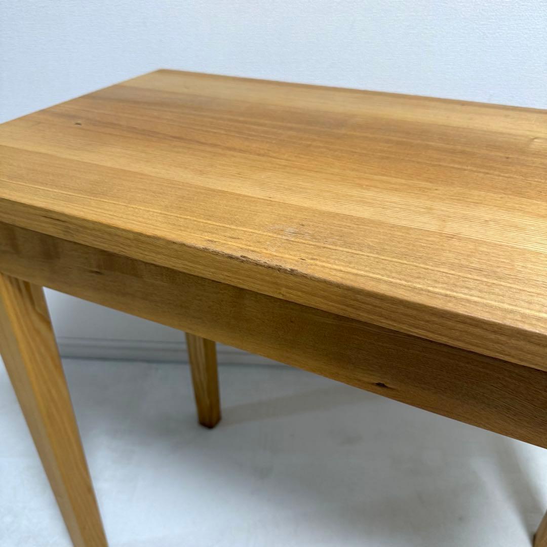 無印良品　無垢　タモ材　デスク　パーソナルデスク　引き出し付き　机　北欧