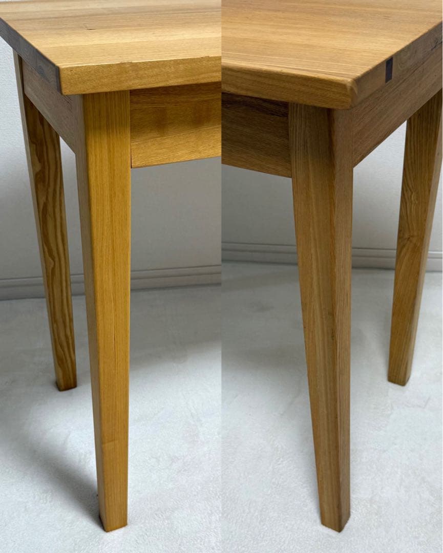 無印良品　無垢　タモ材　デスク　パーソナルデスク　引き出し付き　机　北欧