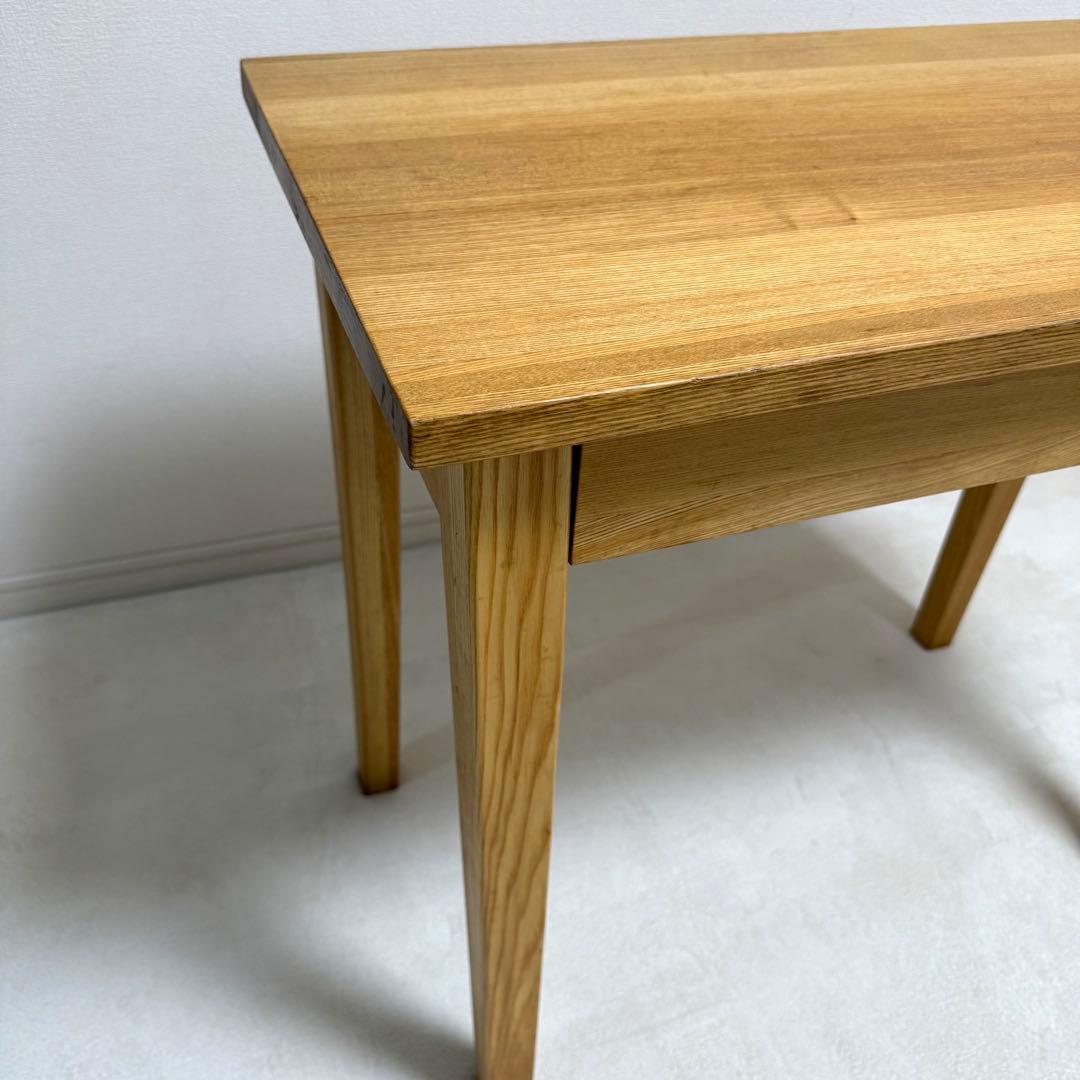 無印良品　無垢　タモ材　デスク　パーソナルデスク　引き出し付き　机　北欧