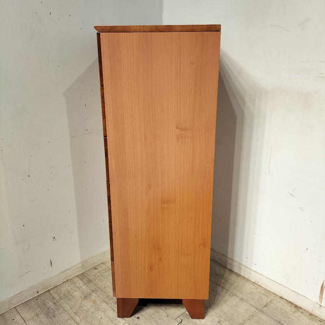 M♦スリム　 6段チェスト　 チェリーウッド調 　スリムタンス　 省スペース