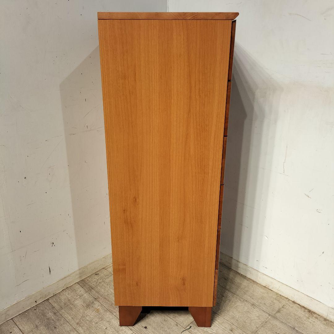 M♦スリム　 6段チェスト　 チェリーウッド調 　スリムタンス　 省スペース