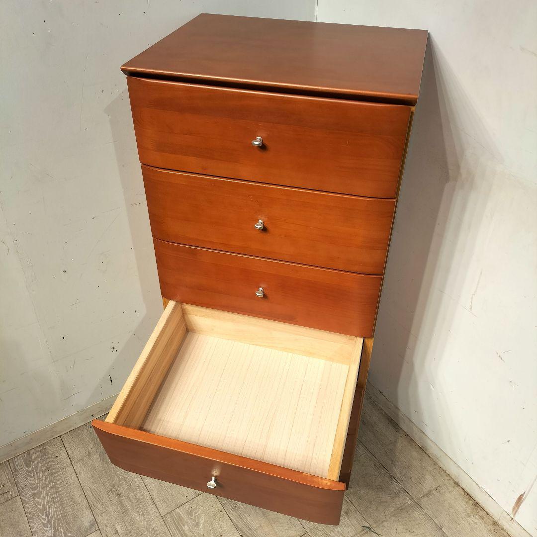M♦スリム　 6段チェスト　 チェリーウッド調 　スリムタンス　 省スペース