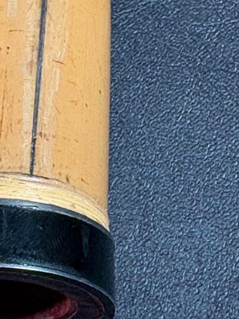 C081 高級 尺八 一尺八寸（約54.5cm） 根掘り 竹製 二つ折 管内朱塗