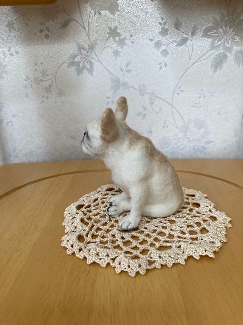 羊毛フェルト　ハンドメイド　フレンチブルドッグ
