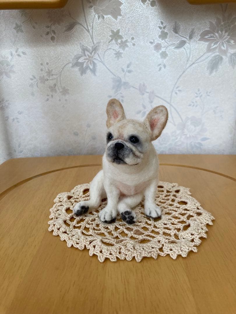 羊毛フェルト　ハンドメイド　フレンチブルドッグ