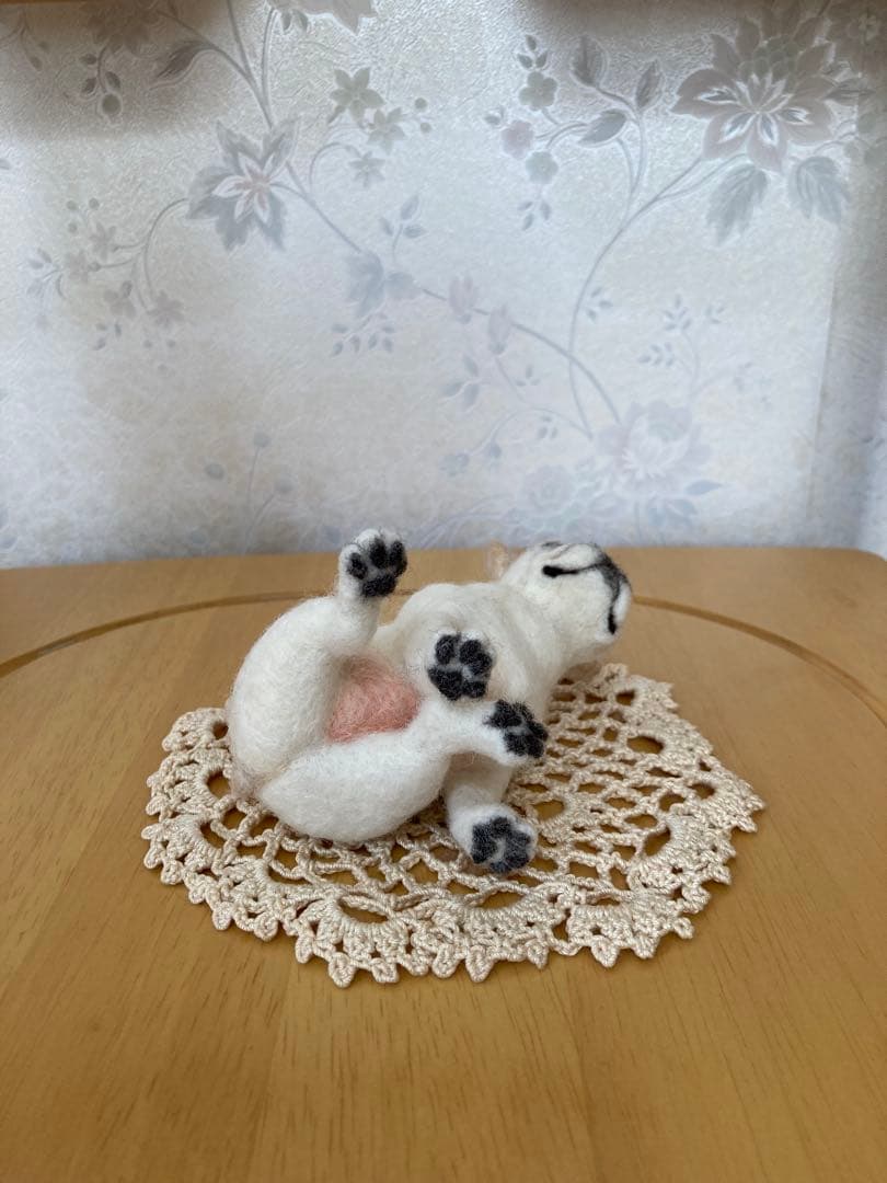 羊毛フェルト　ハンドメイド　フレンチブルドッグ