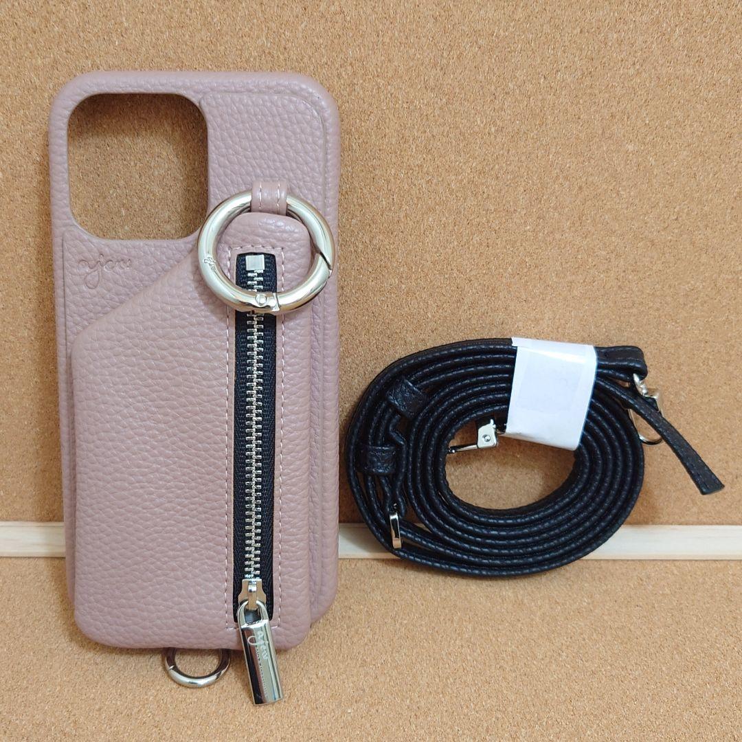 ajew　エジュー iPhone15ProMaxケース ピンクベージュ