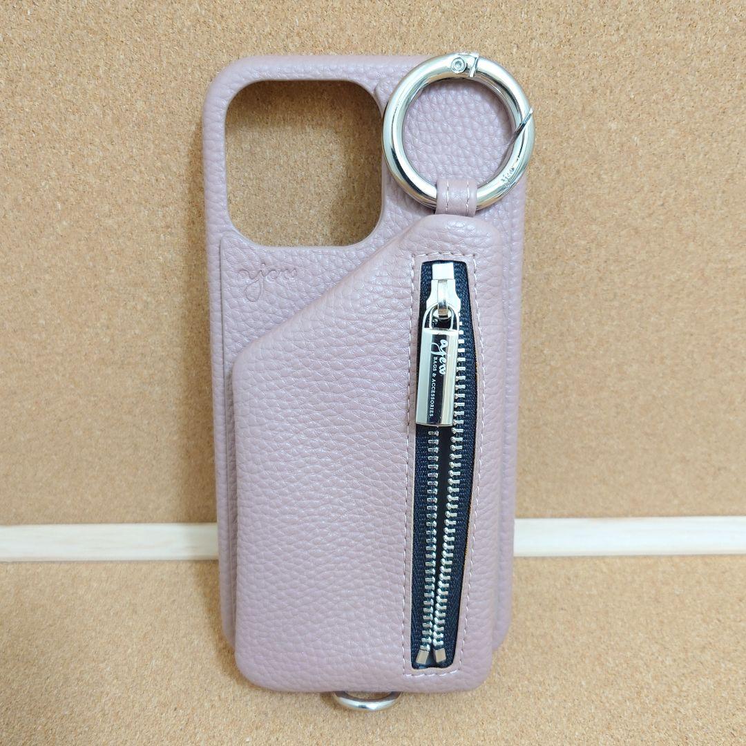 ajew　エジュー iPhone15ProMaxケース ピンクベージュ