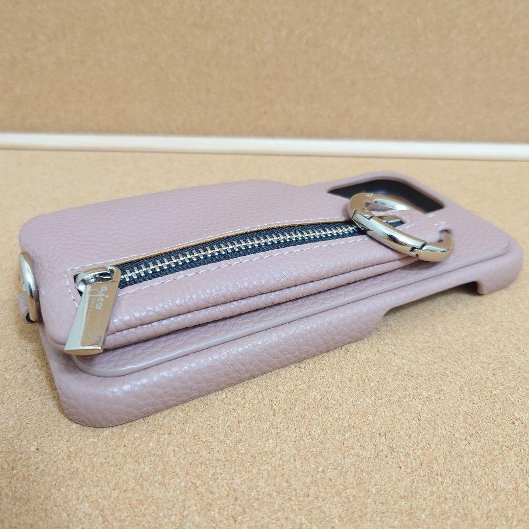 ajew　エジュー iPhone15ProMaxケース ピンクベージュ