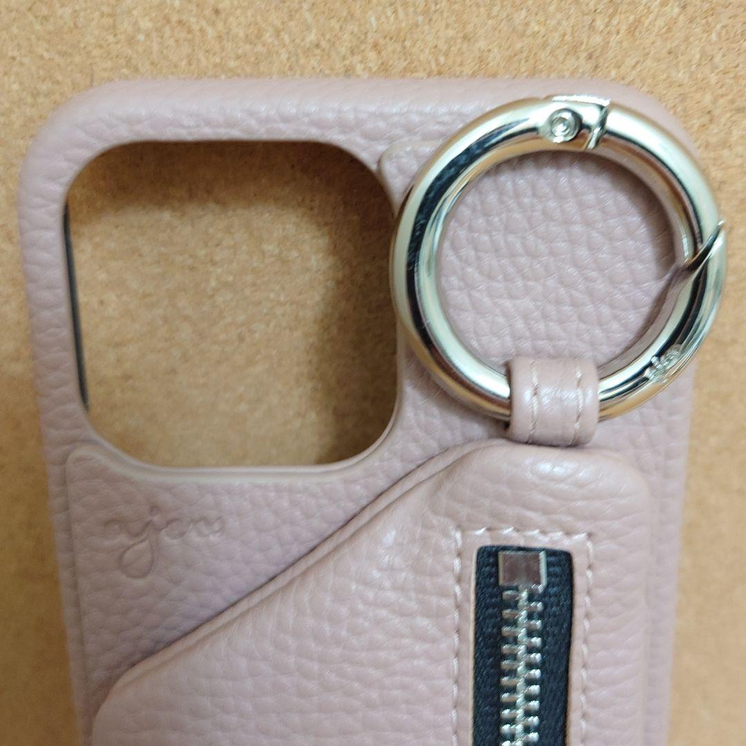 ajew　エジュー iPhone15ProMaxケース ピンクベージュ