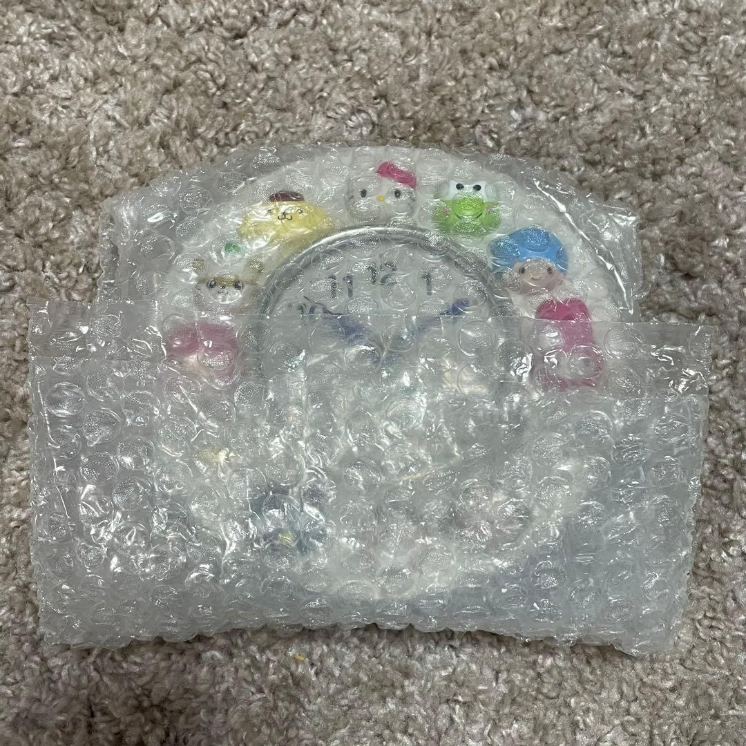 【未使用　非売品】1999年　キャラクターレリーフ　クロック　時計　ハローキティ