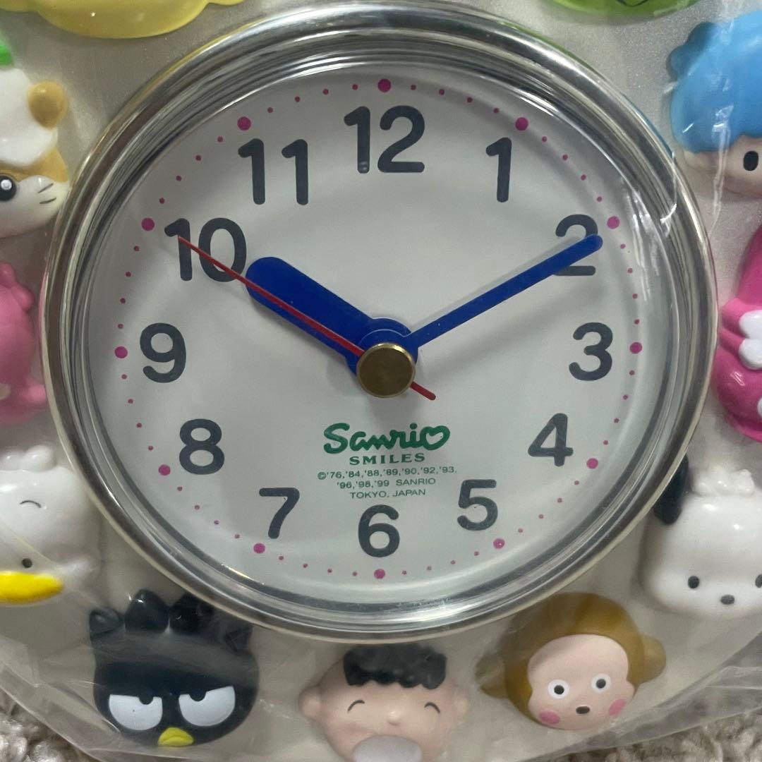 【未使用　非売品】1999年　キャラクターレリーフ　クロック　時計　ハローキティ