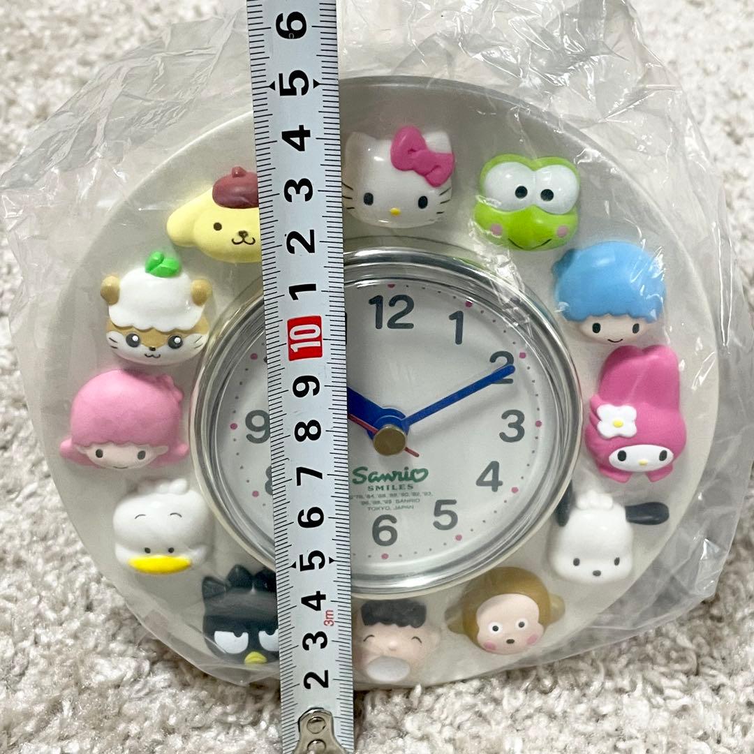 【未使用　非売品】1999年　キャラクターレリーフ　クロック　時計　ハローキティ
