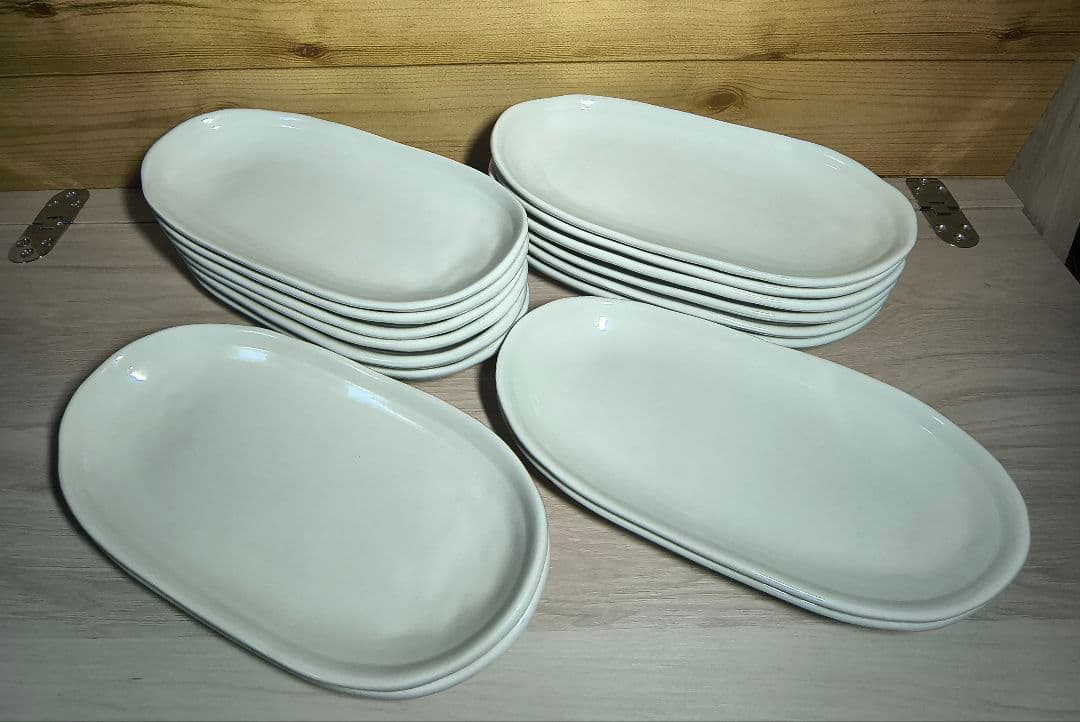 【計19枚】CENTURY センチュリー オーバル皿 無地16枚・花柄3枚 楕円