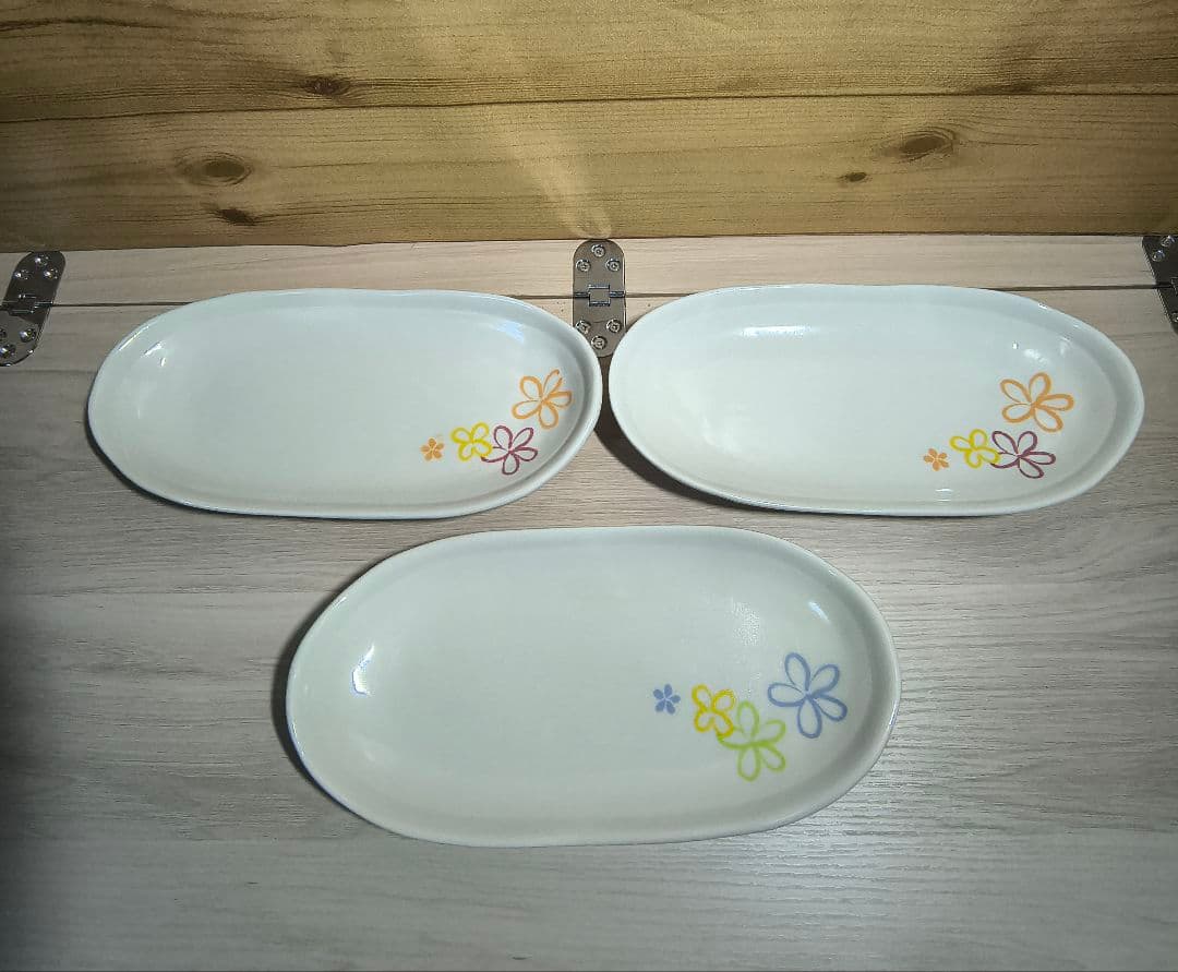 【計19枚】CENTURY センチュリー オーバル皿 無地16枚・花柄3枚 楕円