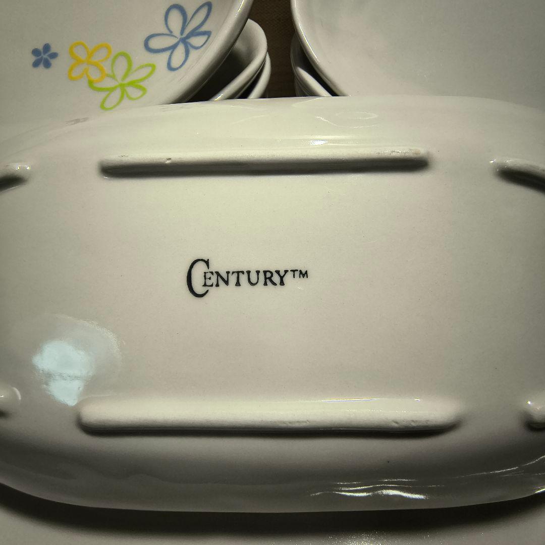 【計19枚】CENTURY センチュリー オーバル皿 無地16枚・花柄3枚 楕円