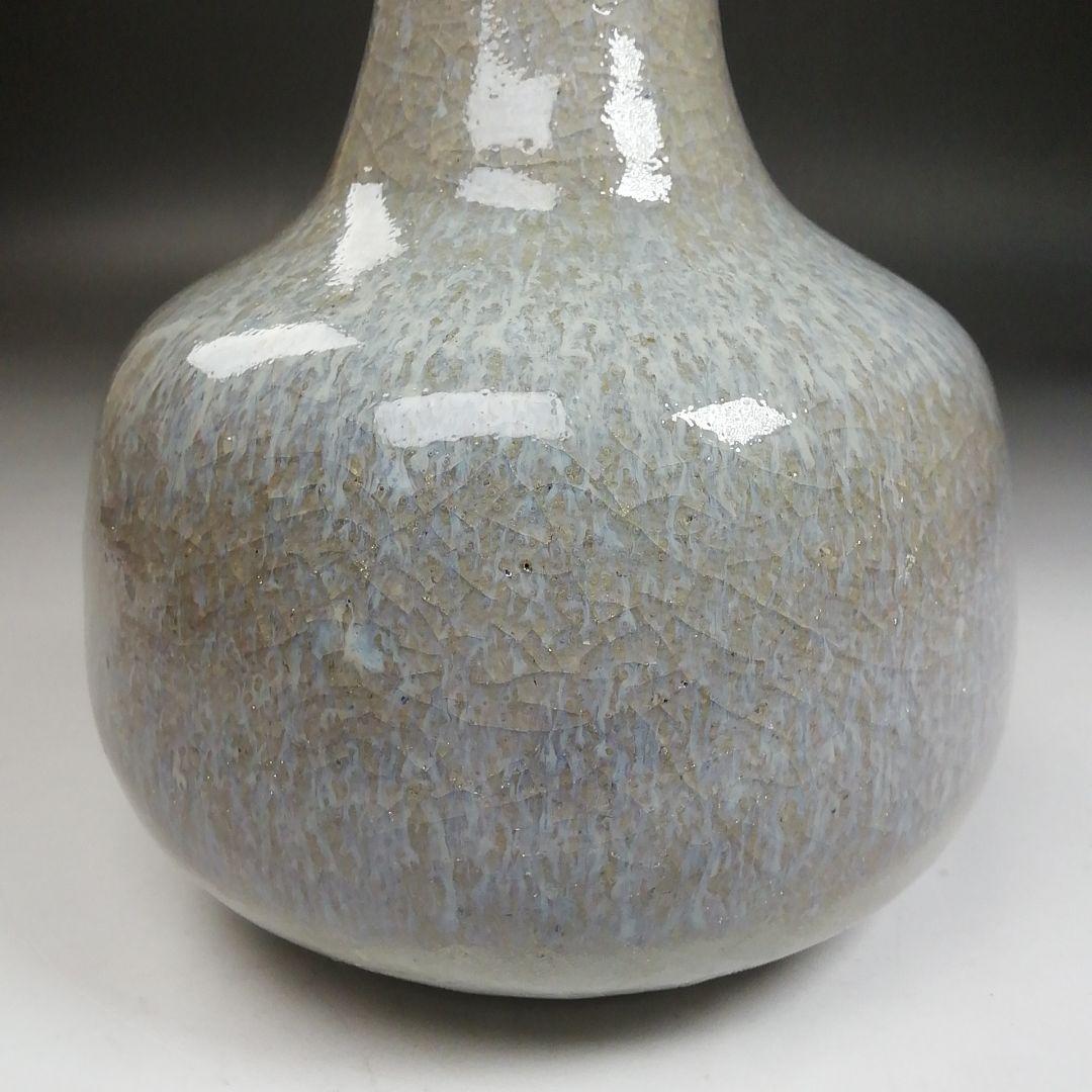 Ｗ２５５　花入　『萩焼』『鶴首花入』『野坂康起 造』　共箱　茶道具　花器