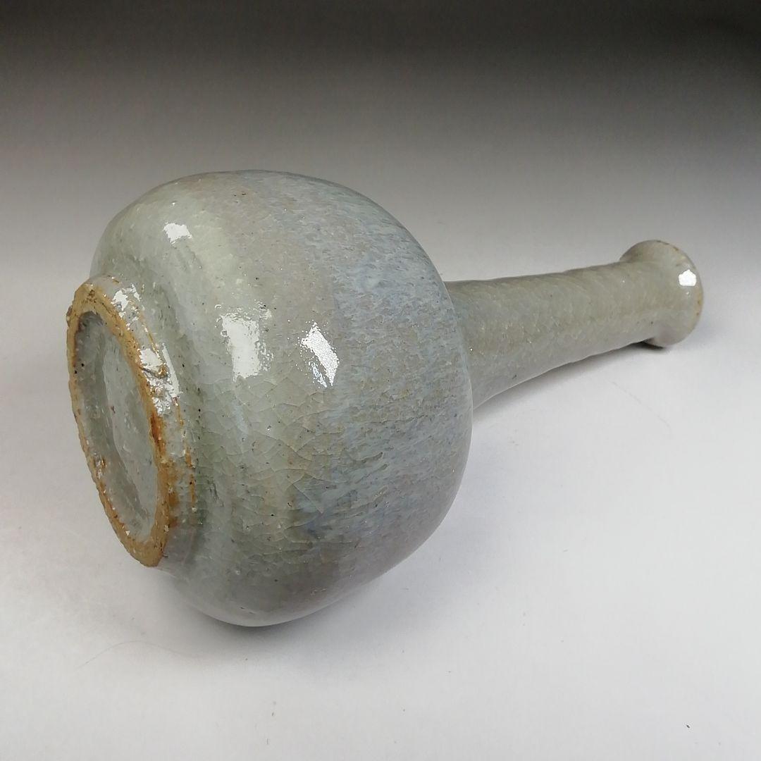 Ｗ２５５　花入　『萩焼』『鶴首花入』『野坂康起 造』　共箱　茶道具　花器