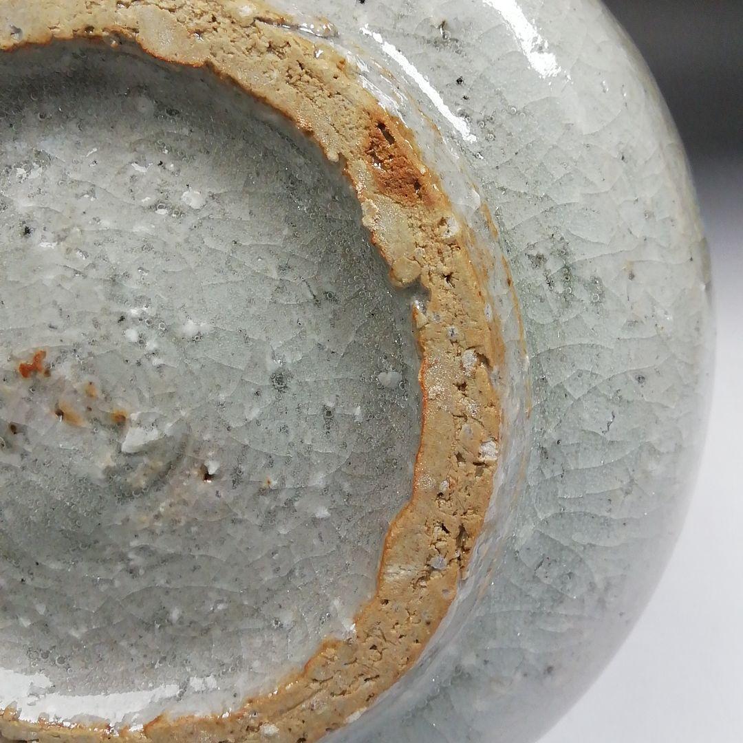 Ｗ２５５　花入　『萩焼』『鶴首花入』『野坂康起 造』　共箱　茶道具　花器