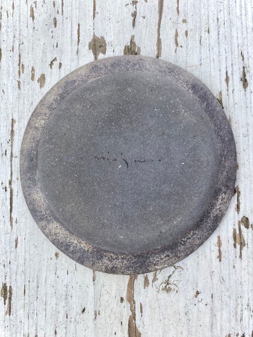 【希少】紙上征江 プレート2枚セット マットグレー ほぼ未使用　レア　明心工房