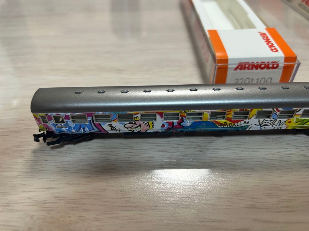 2両　Nゲージ 鉄道模型 グラフィティアートセット　欧州　ドイツ　アーノルド