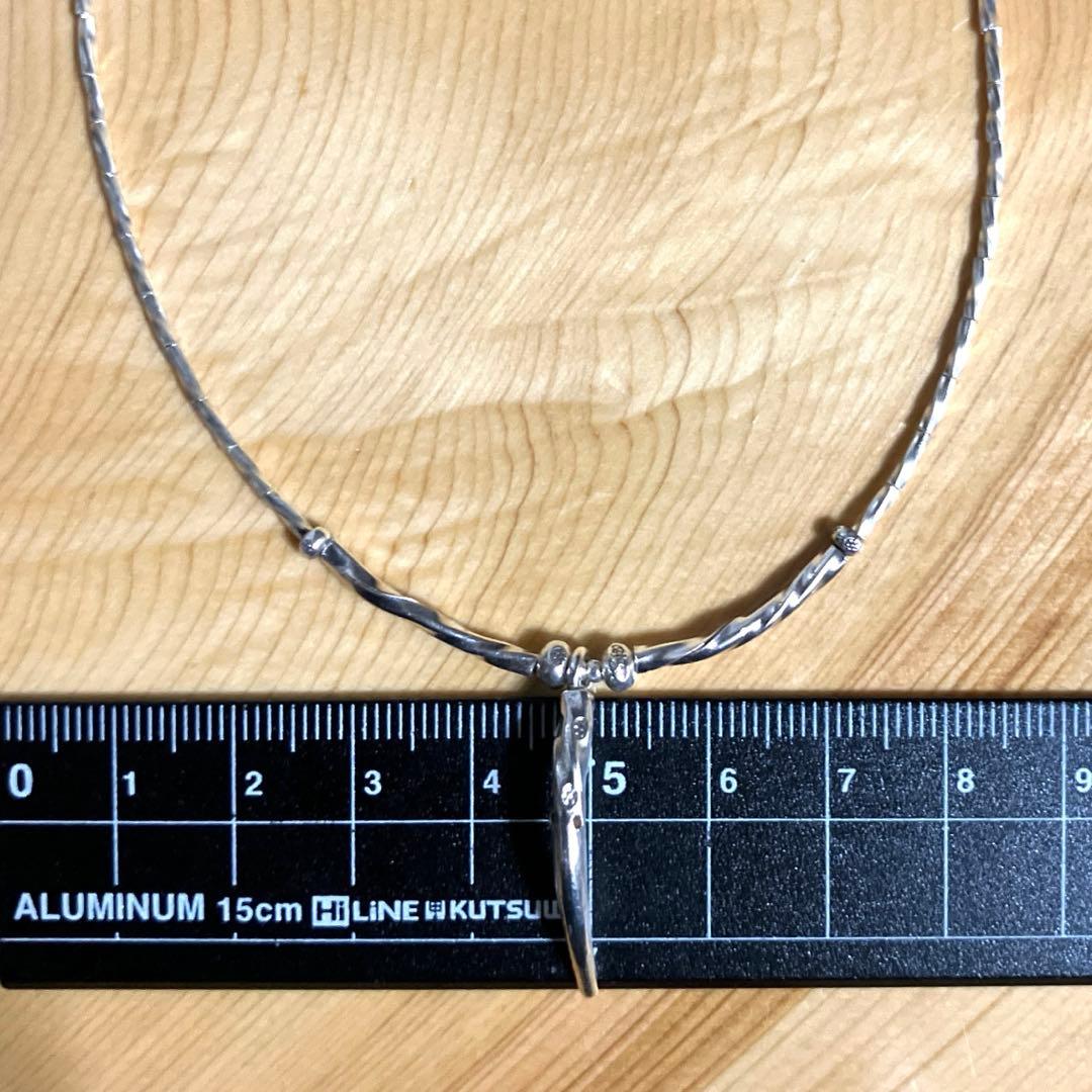 カレンシルバー　波線カーブビーズのペンダントとピアス