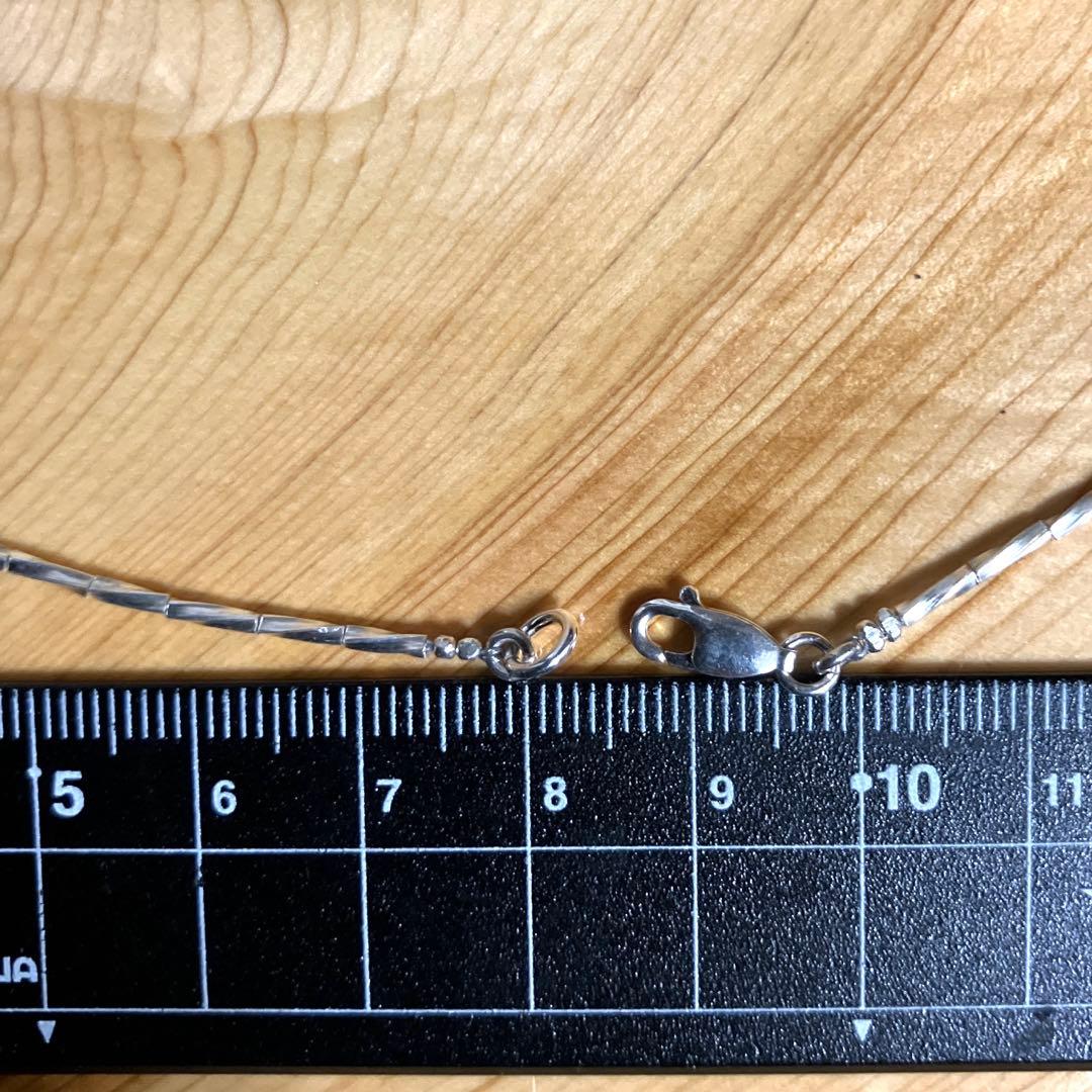 カレンシルバー　波線カーブビーズのペンダントとピアス