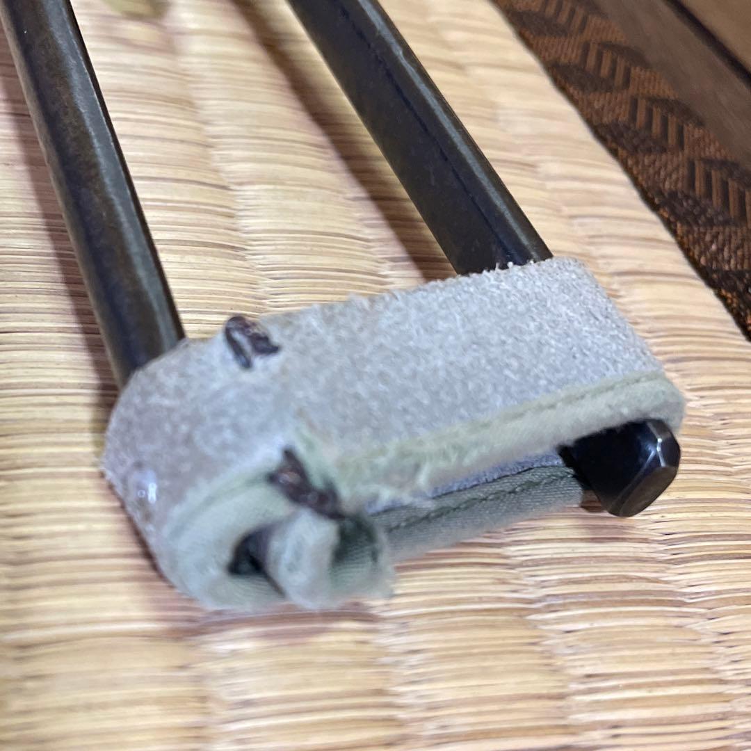 【盆栽道具】幹割鋏 倉吉式 バネ付き 止革付き・特殊L字型 200㎜【レア物】