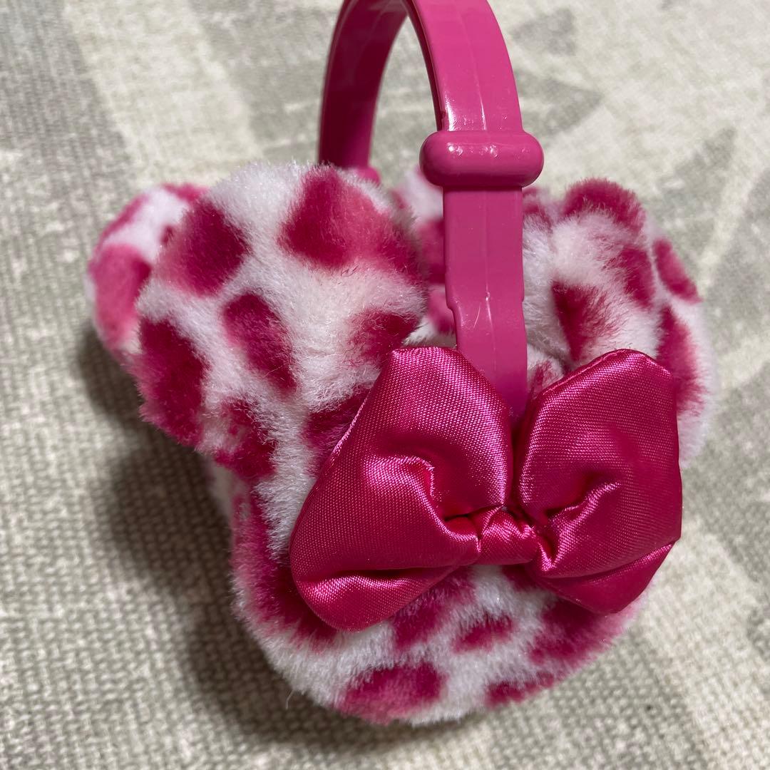 ミニー　耳当て イヤーマフ　ヒョウ柄　レオパード柄