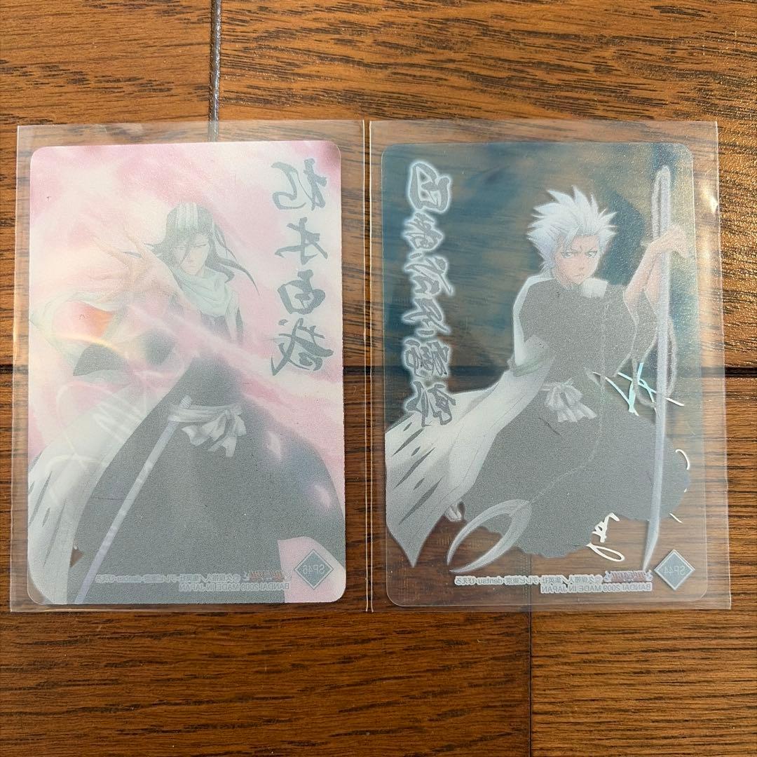 BLEACH クリアコレクション 日番谷冬獅郎 朽木白哉　箔押しサイン 2枚