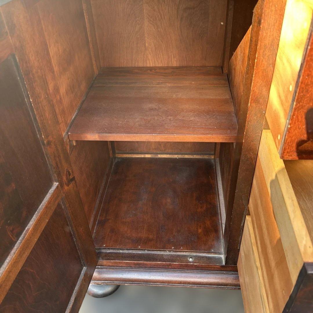 松本民芸家具　ミズメザクラ無垢材食器棚　　　キッチンボード/カップボード　送料込