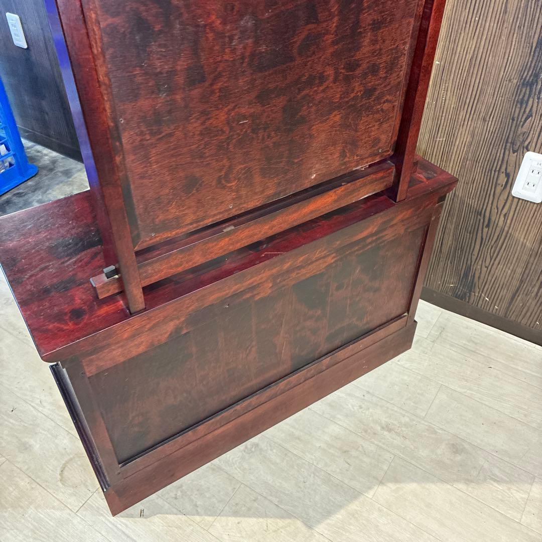 九州民芸家具　☆送料無料☆ 木製ダークブラウンドレッサー・鏡台