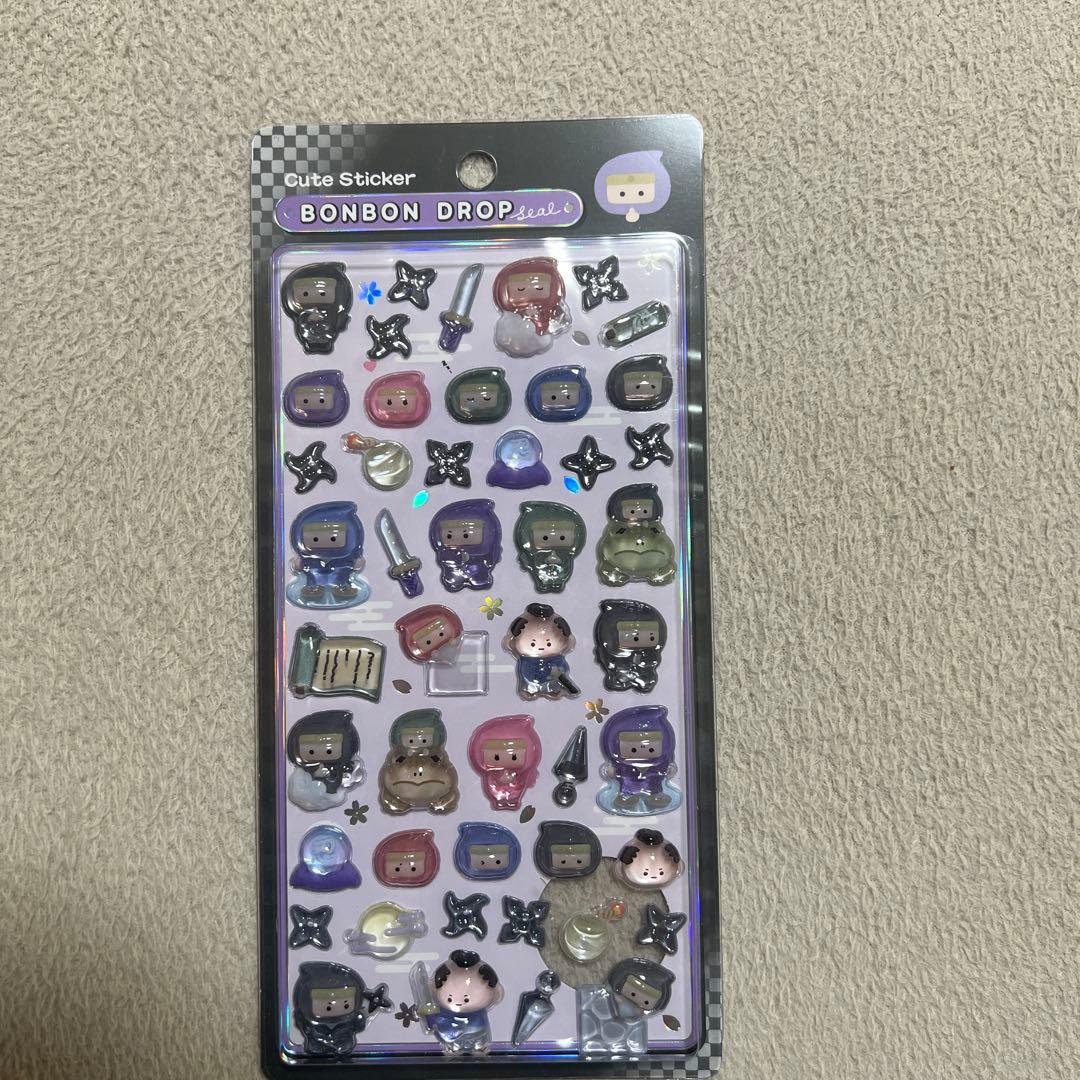ボンボンドロップシール　和柄　縁起物　忍者　寿司　日本食　おにぎり　国内正規品