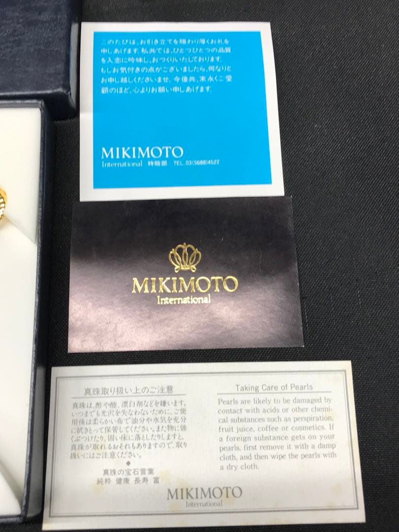 【保管品】MIKIMOTO フルーツピック　ピック　真珠　ゴールド