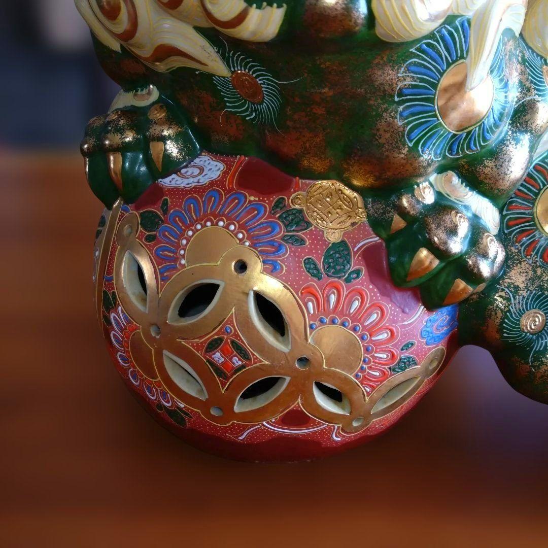 陶器製 獅子の置物