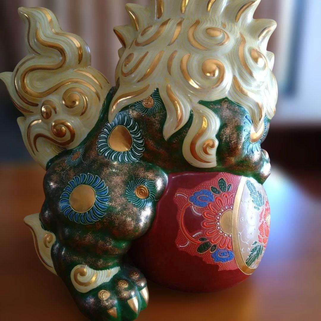 陶器製 獅子の置物