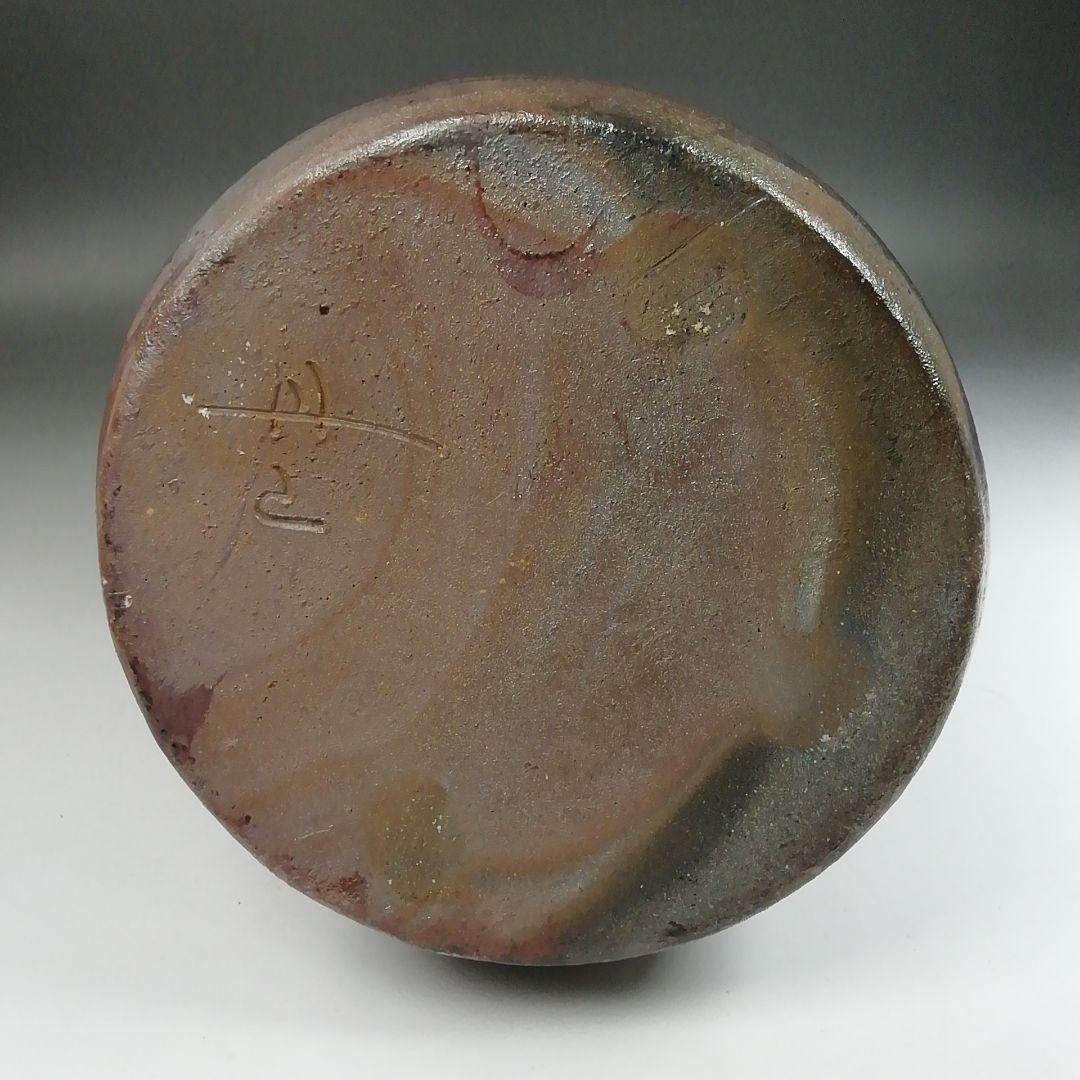 Ｗ３３５　花入　『丹波焼』『置花入』『森本丹山 造』『花瓶』　共箱　茶道具　花器